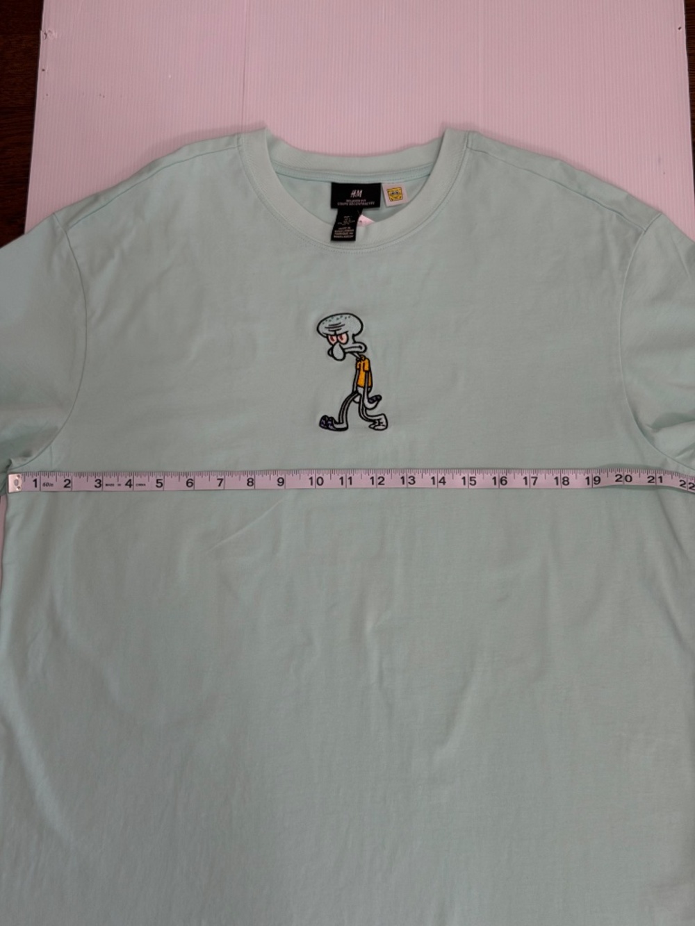 H&M x SpongeBob SquarePants Squidward Embroidered Relaxed Fit Tee - Large - Picture 5 of 6